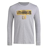 Adidas T-Shirt à Manches Longues pour Homme, Petit Logo Lafc Gris, XL