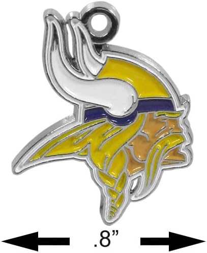 NFL Siskiyou Sports Fan Shop Minnesota Vikings Chain Necklace with Small Charm 22 inch Team Color - Image 4