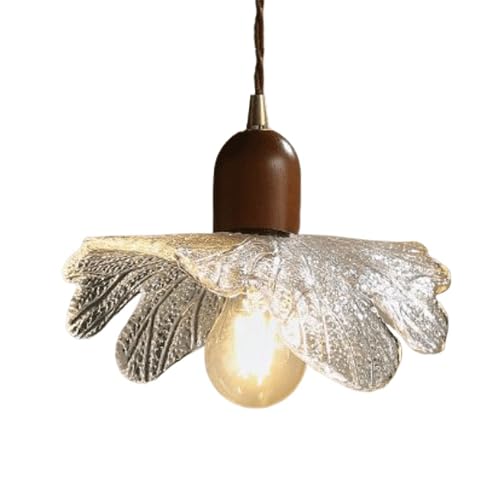 Suspension rétro verre en fleur luminaire d'ambiance chic culot E27