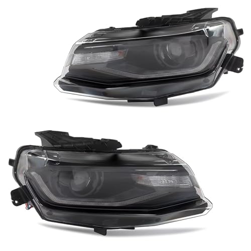 �w�b�h�����v Compatible With Chevy For Camaro 2016 2017 2018 2019 2020 2021 2022 HID/�L�Z�m�� �v���W�F�N�^�[�w�b�h���C�g DRL ���E�w�b�h���C�g 2�Z�b�g