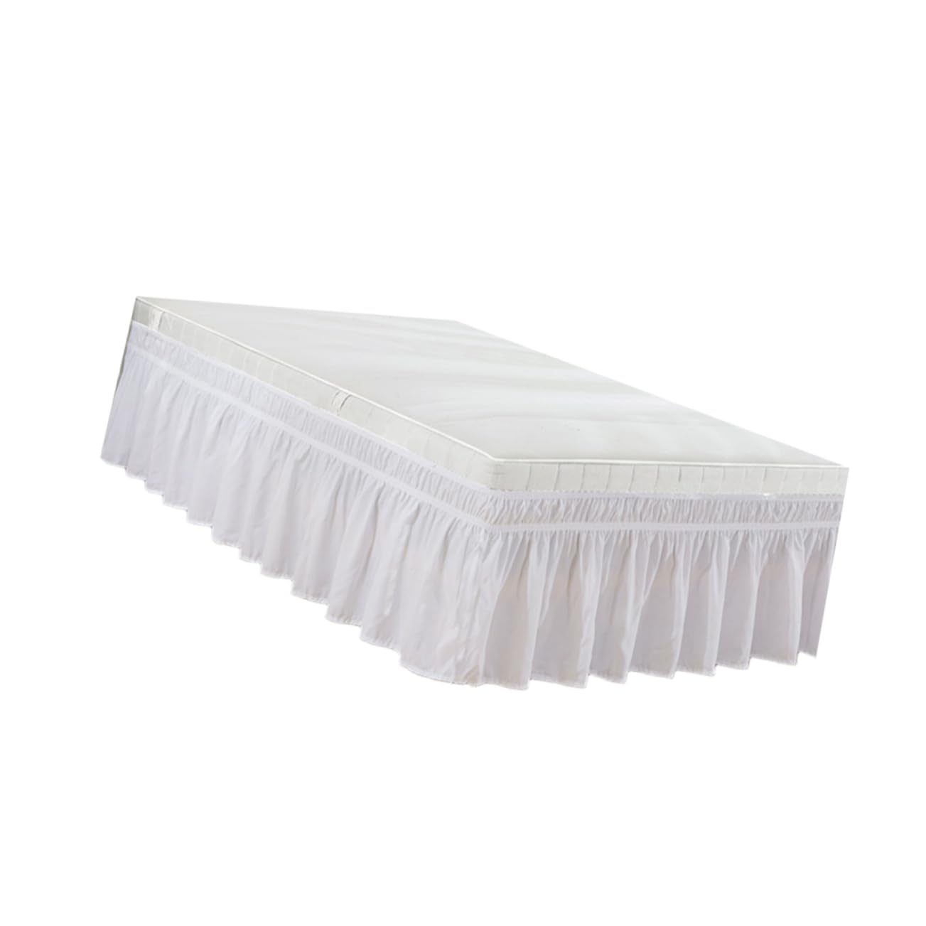 Volante protector de polvo de cama queen ideal para mantener un dormitorio limpio y minimalista