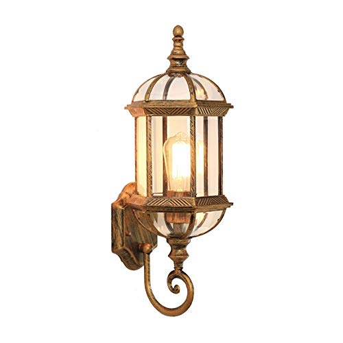 Lampe murale extérieure IP65 en aluminium bronze pour éclairage de cour et entrée