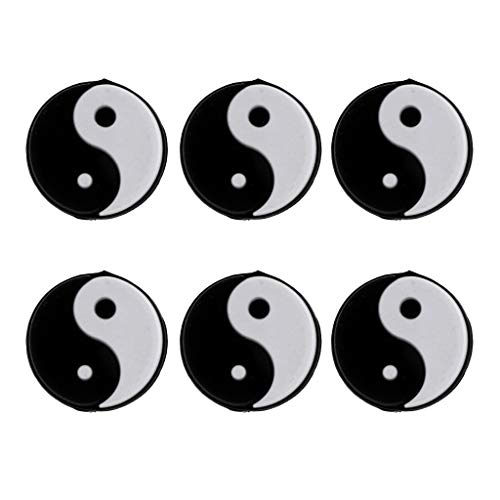 image for SHANGUP 6 Pieces Yin and Yang Tennis Racquet Dampener Vibration Dampen