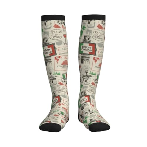 Image of Compression Socks for Women Men Circulation Graduated Supports Socks for Running Travel Nurse Athletic Sports