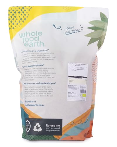 Wholefood Earth Organic Ground Linseed/Flaxseed 3 kg Raw | GMO Free | Vegan | High Fibre | Source of Protein | Certified Organic