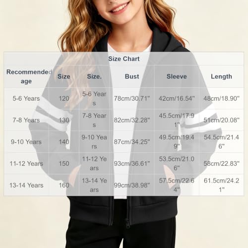 Hoodies for Girls Fashion Fleece lightweight Zip Up Hooded Sweatshirt - image 4