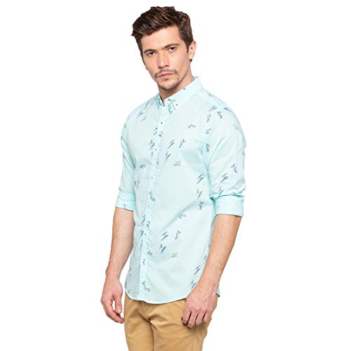 Image of Spykar Men's Printed Slim Fit Shirt
