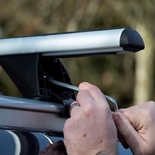 MP Essential Universal 1.2m 90kg Locking Aluminium Car Roof Bars Cross for Profile Flush Rails - Image 8