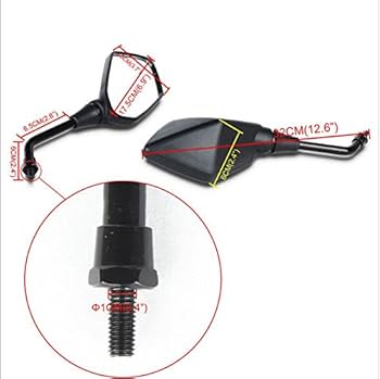 Amazon.com: HTTMT MT252-020-BK Black Left and Right Rearview