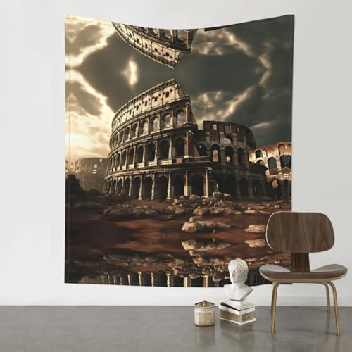 Tapisserie murale Colisée romain BLWSLC 152x130 cm pour décoration salon