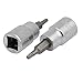 Aexit TX15 Torx Hand Operated Tools Head 3/8-inch Square Chrome Vanadium Steel Drive Socket Adapter 2pcs Model:25as424qo222