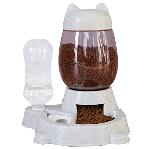 Mrinb Distributeur Croquettes Chat - Distributeur Croquettes Chat Automatique, Bouteille d Eau Mangeoire pour Petits Chien, Distributeur Eau et Croquettes Automatique pour Chien et Chat Cover