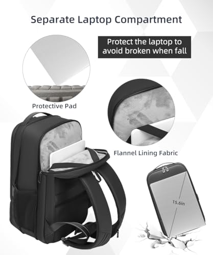 Mochila Business para Laptop 15.6 pulg Expansible Negra miniatura 4
