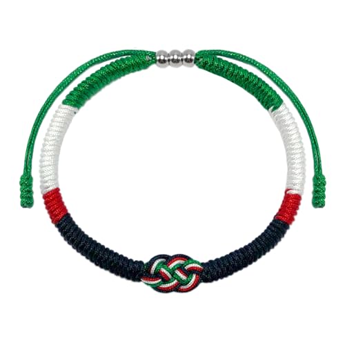 LAMIBEE Infinity Country Pride, Country Flag Code Bracelet, Protection and Lucky Sufer String Bracelet, Tibetan Wrist Wrap Bracelet, Boho Style Rope Bracelet for Women, Men, String Thread Bracelets