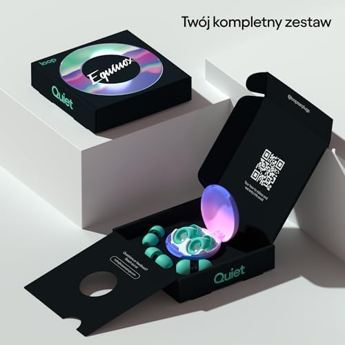 Loop Quiet Equinox tłumiące hałas zatyczki wielokrotnego użytku | Wysokiej jakości ochronniki słuchu | Sen, skupienie, podróże, wrażliwość na hałas | Różne rozmiary | Tłumienie