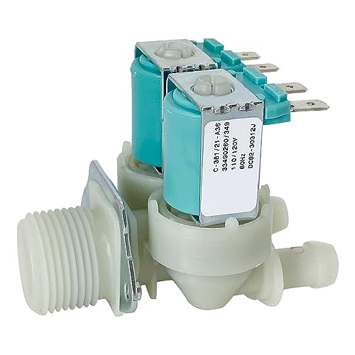 JFQWLE DC62-30312J Washer Cold Water Inlet Valve Replacement for Samsung Kenmore Washing Machine Water Valve Replaces DC62-30312H 2070376 AP4204532 PS4209090 EAP4209090
