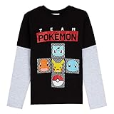 pokemon bisasam malen GROSSEN --- Pokemon Kinder Kleidung in den Größen 3-4 Jahre (98-104 cm), 5-6 Jahre (110-116 cm), 7-8 Jahre (122-128 cm), 9-10 Jahre (134-140 cm) und 12-13 Jahre (152-158 cm) erhältlich. Diese langärmligen Sommer T-shirt Jungen bestehen aus atmungsaktiver Baumwolle und einem superweichen Material, das sich perfekt für den täglichen Gebrauch im Sommer oder Winter eignet.