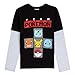 Pokémon Camiseta de manga larga para niños, color negro y gris, con personajes Pikachu Bulbasaur Charmander y Squirtle, regalos para niños adolescentes de 3 a 13 años, Negro, 13-14 Años