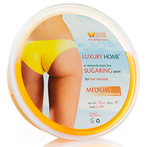 Sugaring Paste Luxury Home  Medium - all purpose paste - Organic Hair Removal for women - Sugar Wax hair remover facial gel