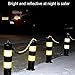 noxozoqm Parking Posts for Driveways, Reflective Tape Security Posts for Driveways Metal Parking Barrier Reflective Tape Car Parking Prevention Bollard Posts (Size : 100cm)