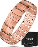 MagnetRX® Bracciale Magnetico Uomo Tripla Forza in Rame Puro 99,9% – Elegante Bracciale Rame Uomo con Chiusura di Sicurezza Regolabile e Strumento di Misura Incluso (Legacy)