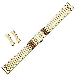 Ampia gamma di misure: disponibile in un'ampia gamma di larghezze delle anse, tra cui 17 mm, 18 mm, 19 mm, 20 mm, 21 mm e 22 mm. Misura accuratamente la distanza tra l'interfaccia dell'orologio e la cassa per assicurarti che le estremità curve siano compatibili con il tuo modello specifico.
