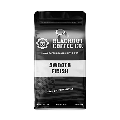 Blackout Coffee Smooth Finish Whole Bean Coffee – Light Roast, Bright & Smooth Taste – Freshly Roasted 12oz Bag