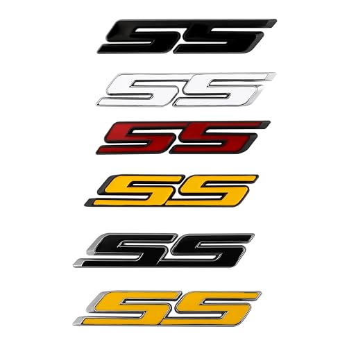 Image of 1PC SS Emblem 3D Metal Car Sticker Decoration Car Side Rear Badge for Cars Trucks SUV Luggage Computers (Silver red)