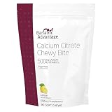 Bariatric Advantage Calcium Citrate Chewy Bites 500 mg - Highly Absorbable & Digestible - Vitamin D3 - Easily Chewable Calcium Supplement - Lemon Flavor - 90 Count
