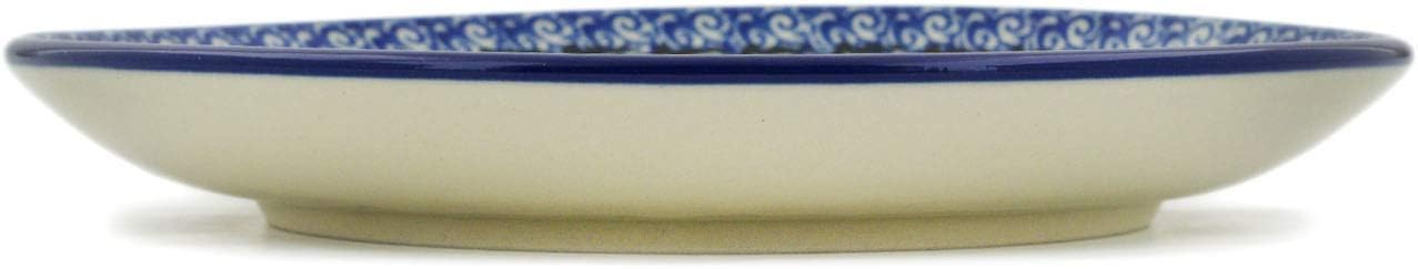 Polmedia Polish Pottery Dessert Plate UNIKAT - Texas Feast Pattern Handmade in Boleslawiec Poland by Ceramika Artystyczna + Certificate of Authenticity