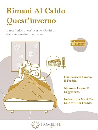 HomeLife Trapunta Letto Singolo Invernale Made in