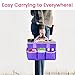 Godery Desktop Tote and Organizer, Teacher Helper Bag for Arts, Books, Stationery, Office Desk Organization, Make-up Storage with Handles for Travel (PURPLE)