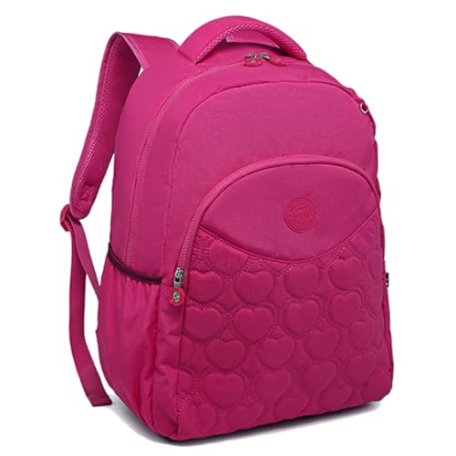 Mochila Feminina Kika Escolar Costa Coração Juvenil Adulta (Pink)