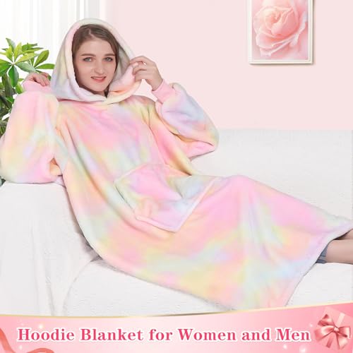 Waitu Tragbare Decke, Sweatshirt, Geschenke für Damen und Herren, super warme und gemütliche Decke, Hoodie… – Ansicht 3