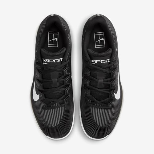Nike Vapor 12 Men's Hard Court Tennis Shoes (FV5552-001, Black/Dark Smoke Grey/White)4