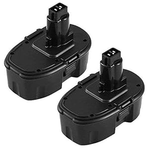 topbatt 2x dc9096 3,6ah ni mh pour dewalt 18v batterie de remplacement xrp de9098 de9039 de9095 de9096 dw9095 dw9096 dw9098 de9503 dc9098 perceuse sans fil dc725 (noir)