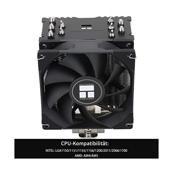 Thermalright AK90 CPU Air Cooler, 5 Heat Pipes, TL-C9B PWM Quiet Fan CPU Cooler con rodamiento S-FDB, 125MM Alto, para AMD AM4 AM5/Intel 1700/1150/1151/1155/1156/1200/2066, PC Cooler - Image 4