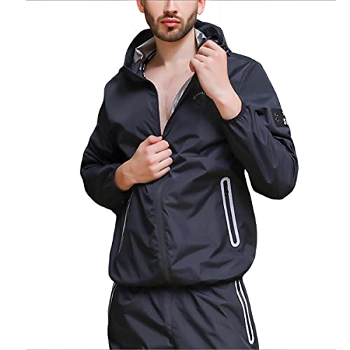 Traje sauna para hombre talla L en color gris con cremallera frontal 2