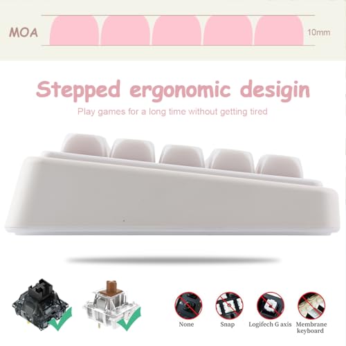 Teclas personalizadas Tsungup MOA para renovar tu teclado mecánico con un estilo blanco puro 5