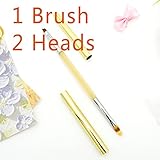 Double-End Nail Art Brushes Set for Gel Nail with Lid and Ombre/French Pens, LEA-SHALL 1PCS 2 Heads Ombre/French Tip UV Builder Polish Painting Pen Kit DIY Professional Design - Image 7