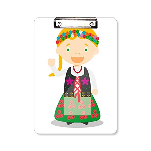 Presse-bloc A4 Sourire Blond Pologne dossier bloc-notes avec plaque support