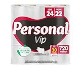 Personal VIP - Papel Higiênico Folha Dupla, Branco 24 unidades (Embalagem pode variar)