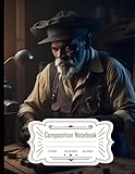 Composition Notebook College Ruled: Hyper Realistic Latin Carpenter Cutting Wood, Ideal for Woodworking Enthusiasts, Size 8.5x11 Inches, 120 Pages