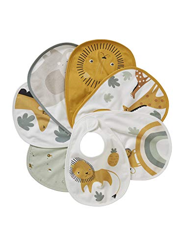 VERTBAUDET Lot de 7 bavoirs naissance en coton bio Tanzanie TU