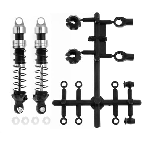 REDSPIDER RC Crawler Shocks Set(2pcs) for 1/10 RC Crawler SCX10 TRX4 Shocks (Black 80mm)