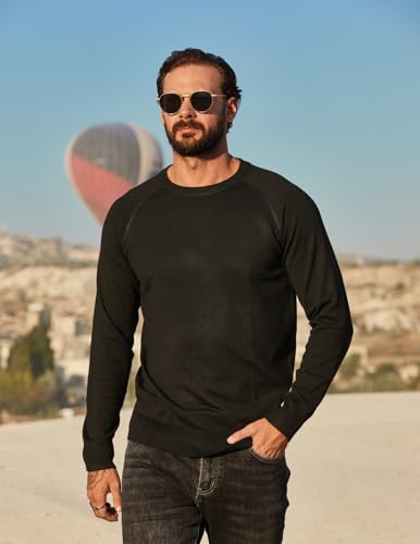 COOFANDY Men's Jumpers Crew Neck Sweater Knitted Jumper Round Neck Pullover Winter Jumper Long Sleeved Work Jumpers for Business - Image 3