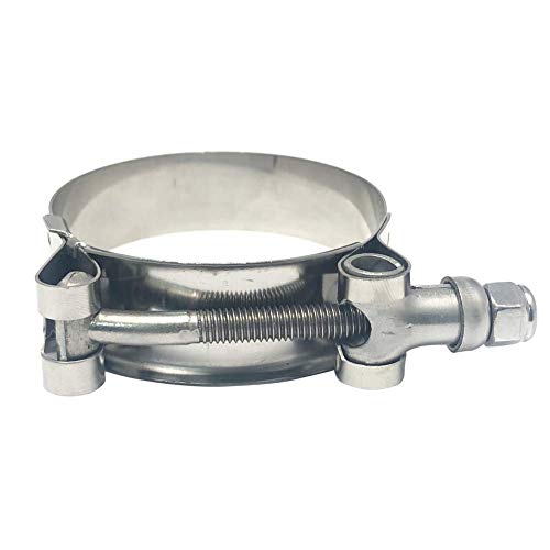 Ispinner 4 Pack 1.5 Inch 304 Stainless Steel T-Bolt Hose Clamps, Clamp Range 44-50Mm For 1.5" Hose Id, Pack Of 4 #TOP3