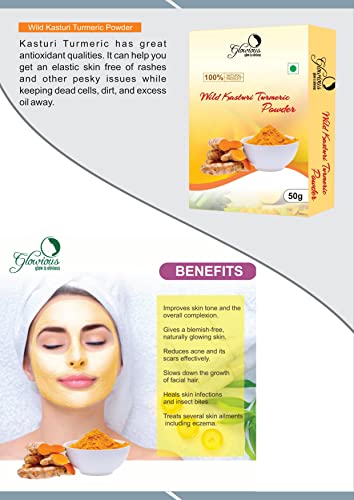 Glowious Natural Skin Care Combo Pack - 6 Organic Powders (Neem, Rose, Multani Mitti, Turmeric, Lemon Peel, Amla), 300g Total | Detoxify, Brighten, and Nourish | Herbal Beauty Routine Essential