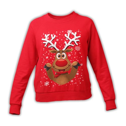 My Digital Print - Rudolph Love - Maglione Natalizio Unisex Bambino Bambina, Felpa Natalizia Idea Regalo Felpe di Natale...