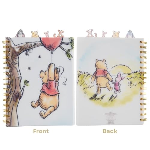 Winnie l'ourson carnet de notes blanc à onglets cahier Disney ligné 20x17cm